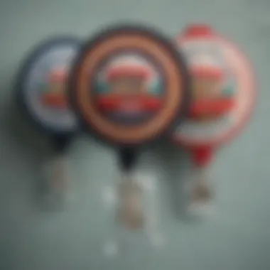 Creative Customization of Badge Reels Customizable felt badge reels with unique artistic designs