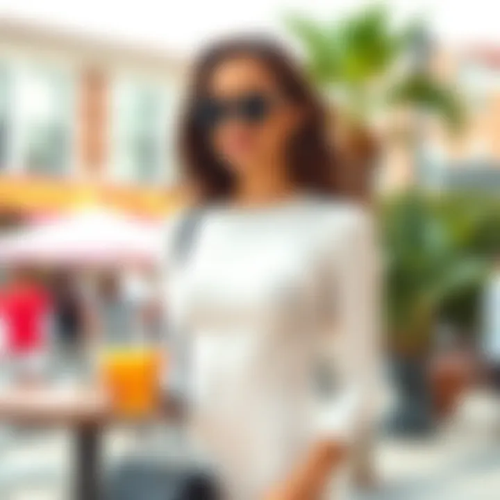 Long sleeve bodycon dress styled for a casual brunch