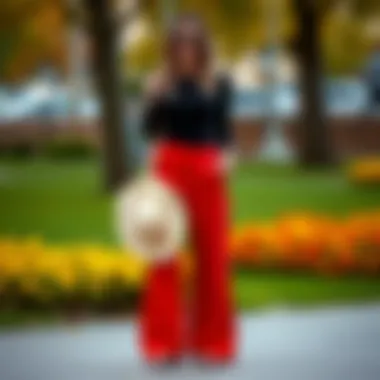 Seasonal Styling of Red Wide Leg Pants Seasonal styling options featuring red wide leg pants