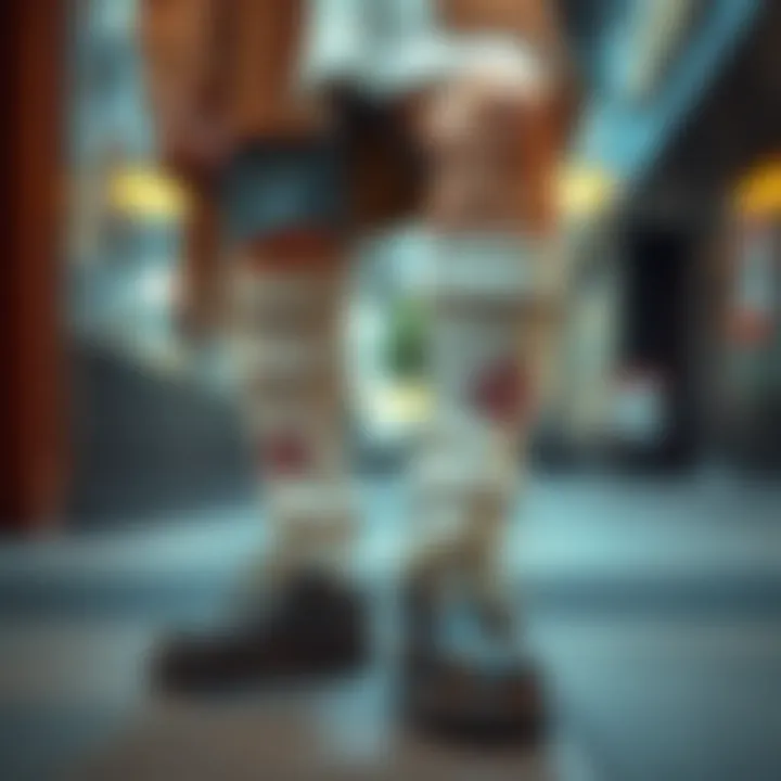 Slouch Socks Styled with Trendy Outfit Fashionable outfit featuring slouch socks styled with shoes