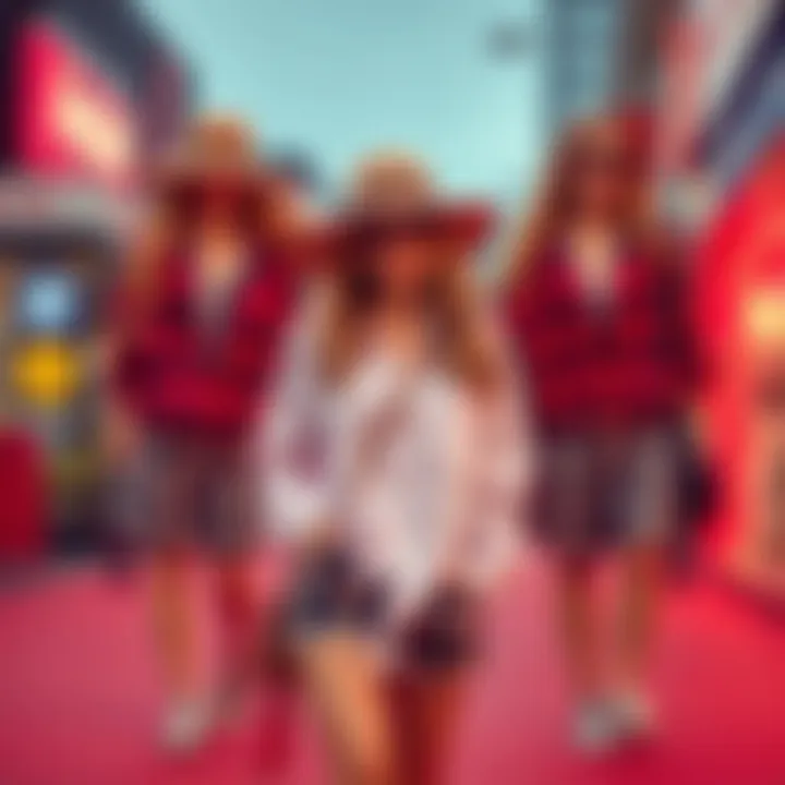 Fashion-forward outfit combinations using plaid short sets