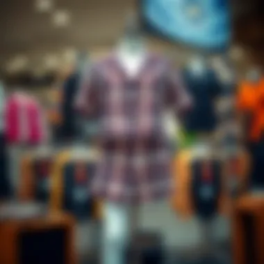 Stylish plaid short set displayed on a mannequin