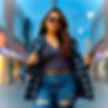 Embracing Fashion with Confidence A confident individual showcasing a stylish outfit featuring dressy jeans