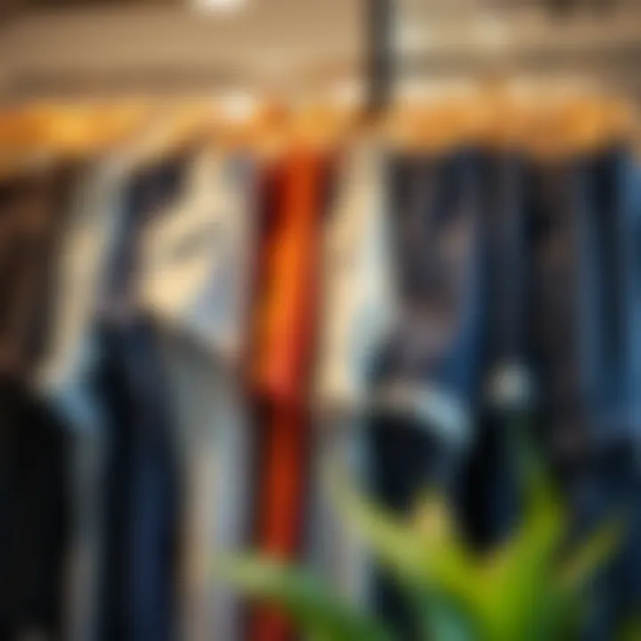 Diverse Styles of Dressy Jeans Different styles of plus size dressy jeans displayed on a rack