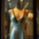 Elegant suspender dress on a mannequin