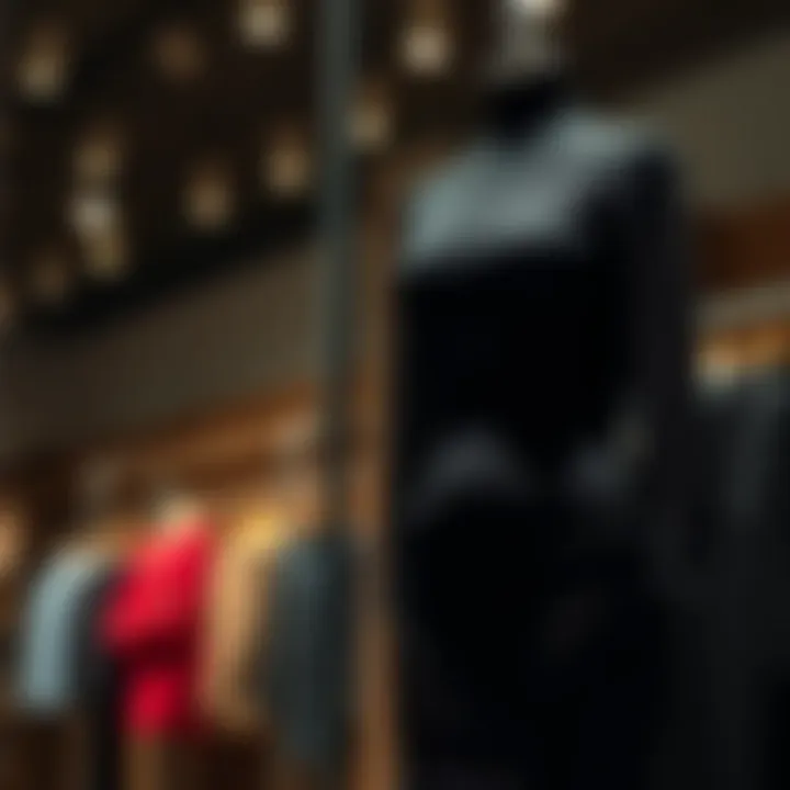 Sophisticated display of the black knit bodycon dress Elegant black knit bodycon dress on a mannequin