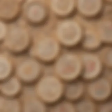 An array of vintage wooden embroidery hoops showcasing different sizes and finishes.