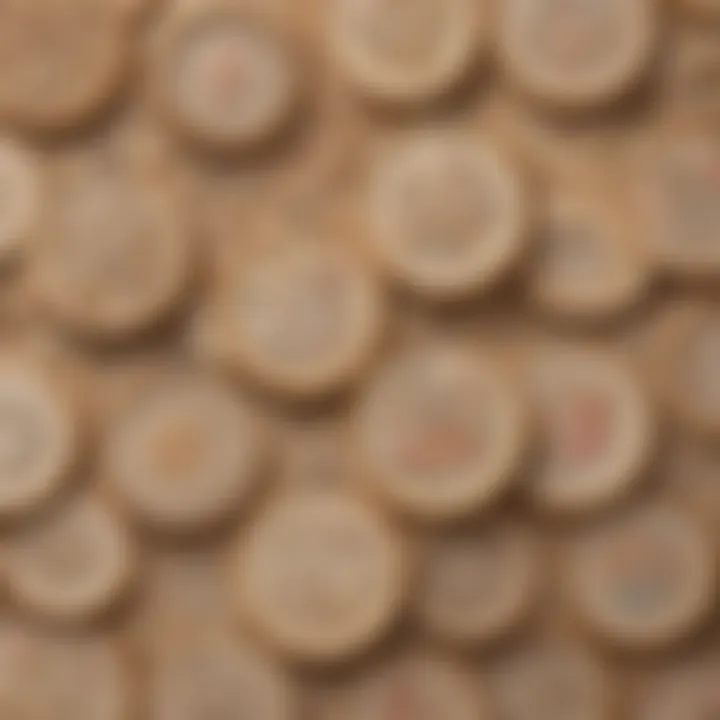 An array of vintage wooden embroidery hoops showcasing different sizes and finishes.