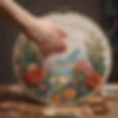 Artisan carefully crafting a wooden embroidery hoop, emphasizing traditional techniques.