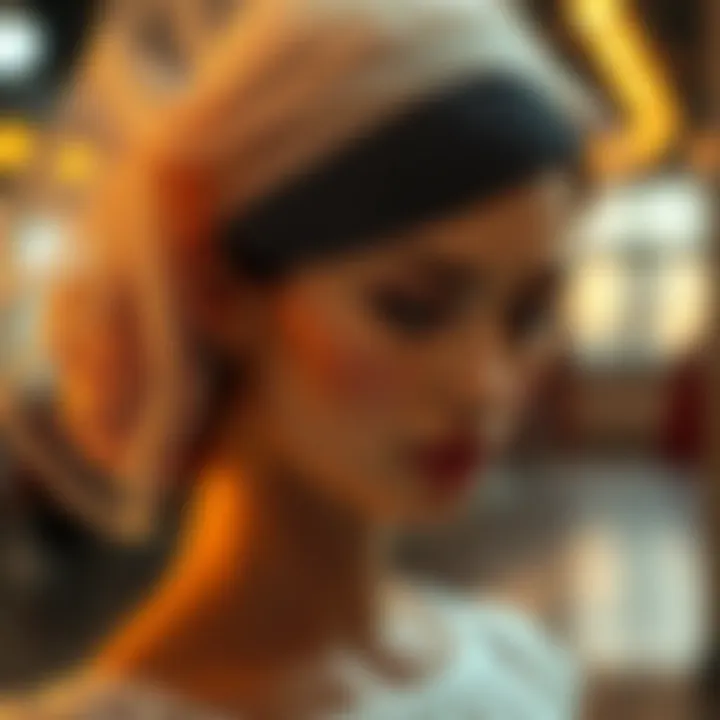 Stylish wedding accessories made from wedding netting