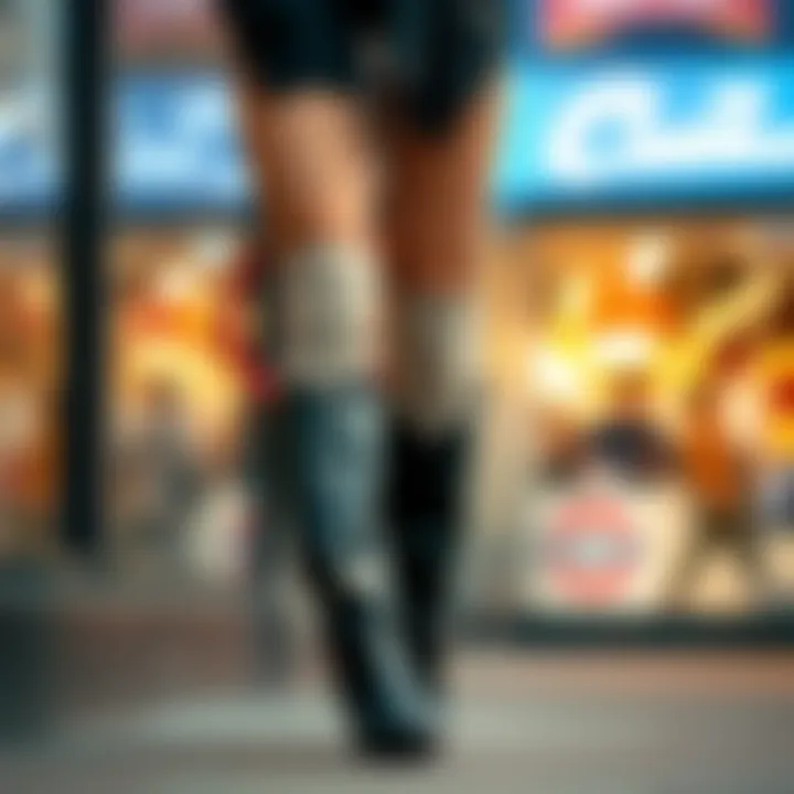 Fashionable Outfit with Thigh High Boots Fashionable outfit pairing with wide calf thigh high heel boots