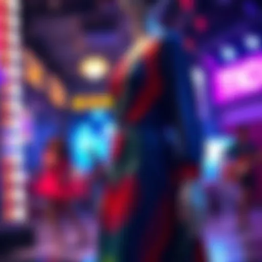 A vibrant disco dress reflecting the bold colors and patterns of the 70s.