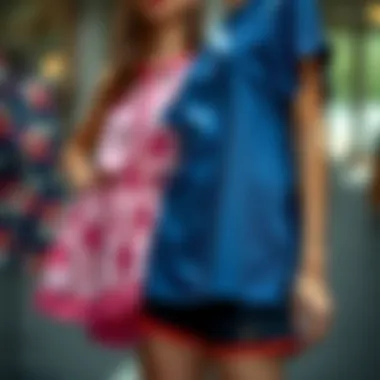 Variety of fabric choices for dresses with shorts underneath.