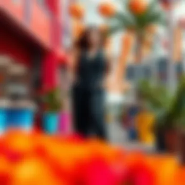 Fashion Nova plus size black jumpsuit in a vibrant setting
