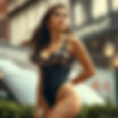 Chic Styling with Honeycomb Shapewear Stylish outfit featuring honeycomb shapewear, demonstrating chic styling.