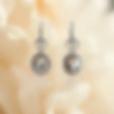 Elegant hypoallergenic bridal earrings set against a delicate background