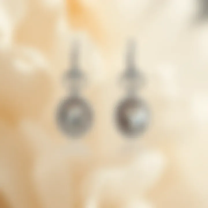 Elegant hypoallergenic bridal earrings set against a delicate background