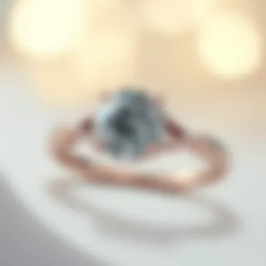 Close-up of a stunning hypoallergenic engagement ring showcasing its detail