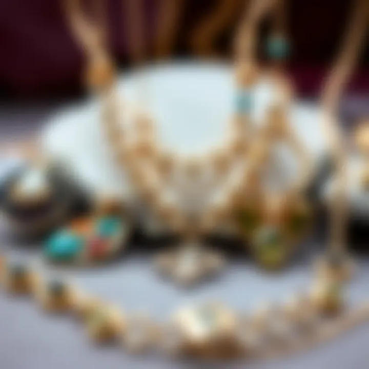 A beautiful collection of hypoallergenic necklaces arranged artistically