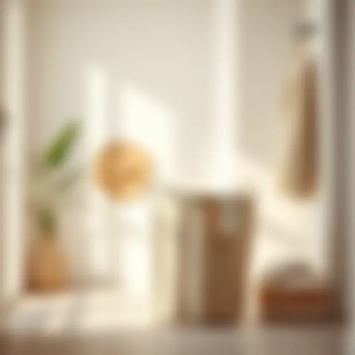 Chic Design in Minimalism Chic design of a large laundry basket in a minimalistic setting