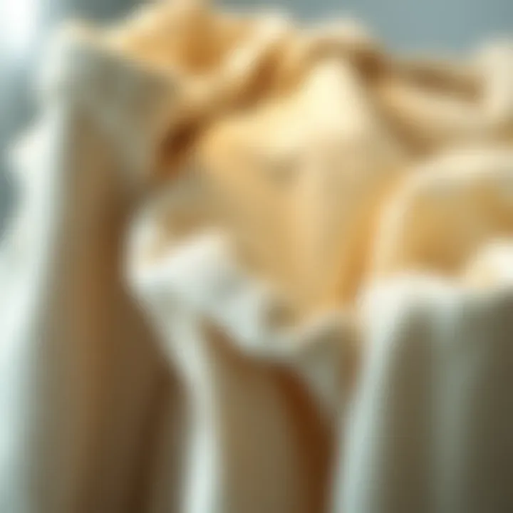 Eco-Friendly Fabric Material Close-up of eco-friendly fabric used in laundry baskets