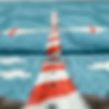 Close-Up of Lighthouse Design on Bathroom Rug Close-up of lighthouse design on bathroom rug