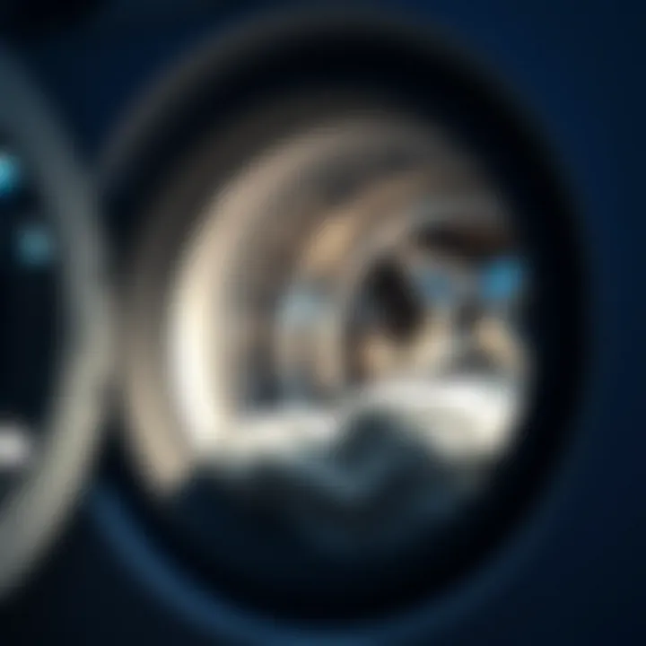 A well-maintained washing machine showcasing effective lint management