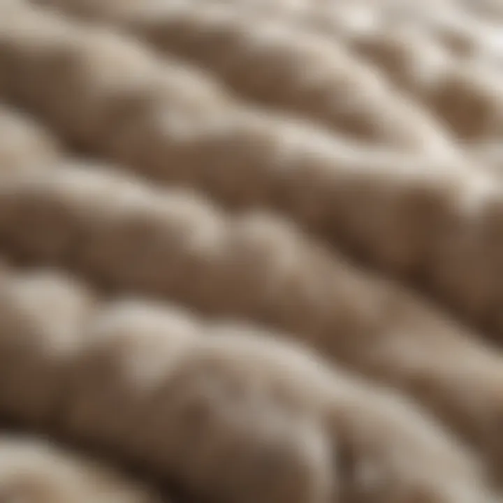 Close-up of a plush fur duvet showcasing its texture