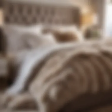 Fur Duvets Enhancing Bedroom Aesthetics A beautifully styled bedroom featuring fur duvets