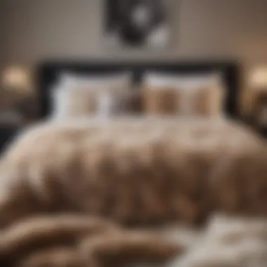 Sustainable Choices in Luxury Bedding Sustainable fur options displayed in a modern setting
