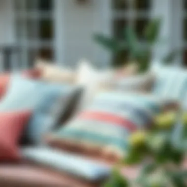 Diverse Materials for Coastal Pillow Covers Collection of various materials used for coastal pillow covers