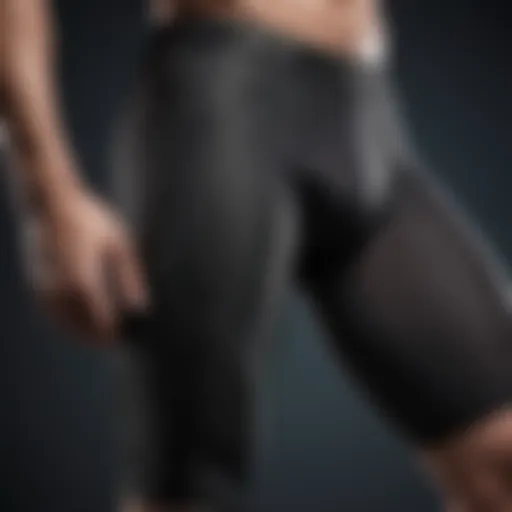 Close-up of advanced fabric technology used in compression tights