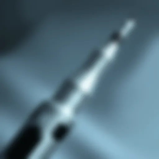 Innovative Design of Microcurrent Facial Wands Close-up of a microcurrent facial wand demonstrating its sleek design and technology.