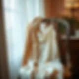Elegant camisole in soft fabric draped on a vintage chair