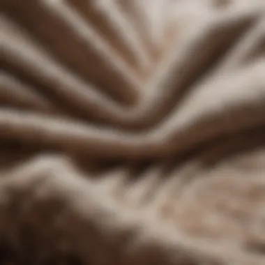 Close-up of no shed throw blanket showcasing its texture