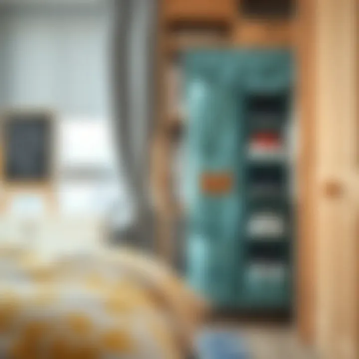 Versatile Storage for a Kid's Room Creative use of hanging shoe storage bags in a kid's room