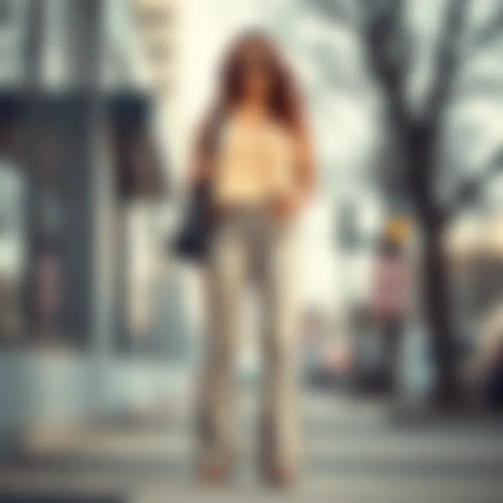 Chic Outfit with Plus Size Flare Capris A chic outfit featuring plus size flare capris paired with a trendy top