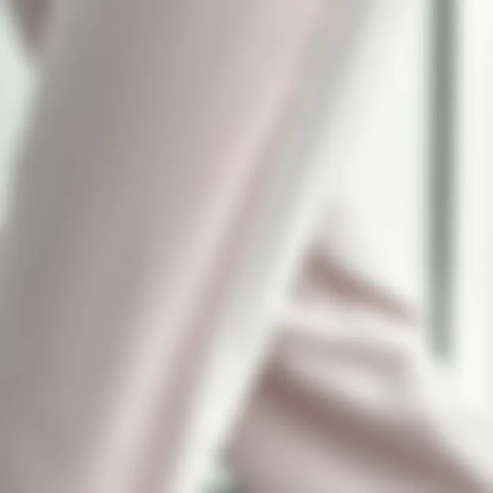 Fabric Detail of Plus Size Flare Capris A close-up of the fabric detail of flare capris