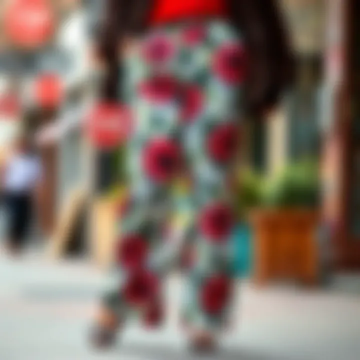 Vibrant Print Plus Size Flare Capris Stylish plus size flare capris in a vibrant print