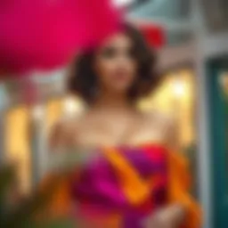 Elegant plus size strapless top in vibrant colors