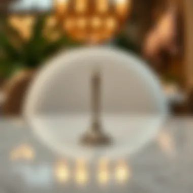 Elegant metal purse hook on a stylish table