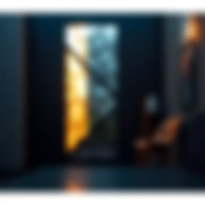 Dynamic interplay of light and shadows created by metal wall art