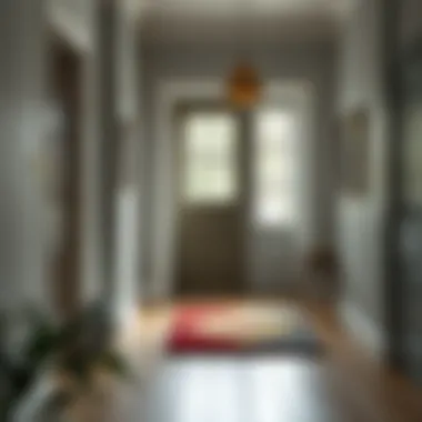 Minimalist interior featuring a Scandi door mat