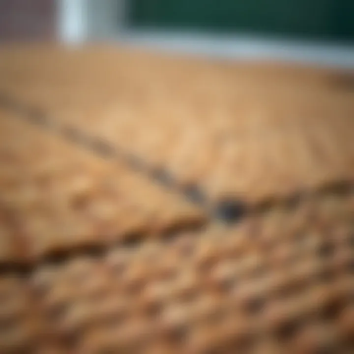 Close-up of a textured Scandi door mat