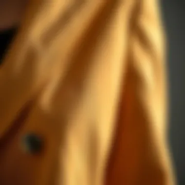 Close-up of fabric texture for a slim fit jacket