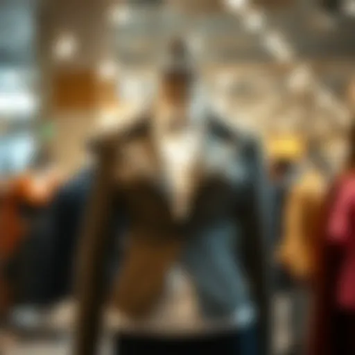 Stylish Slim Fit Jacket Display A stylish slim fit jacket showcased on a mannequin