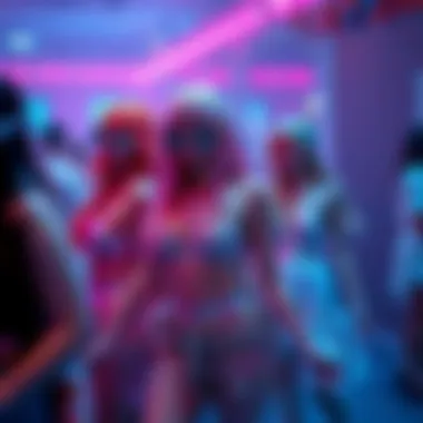 The Color Spectrum of Sparkle Rave Fashion A dynamic color palette representing different styles of rave outfits