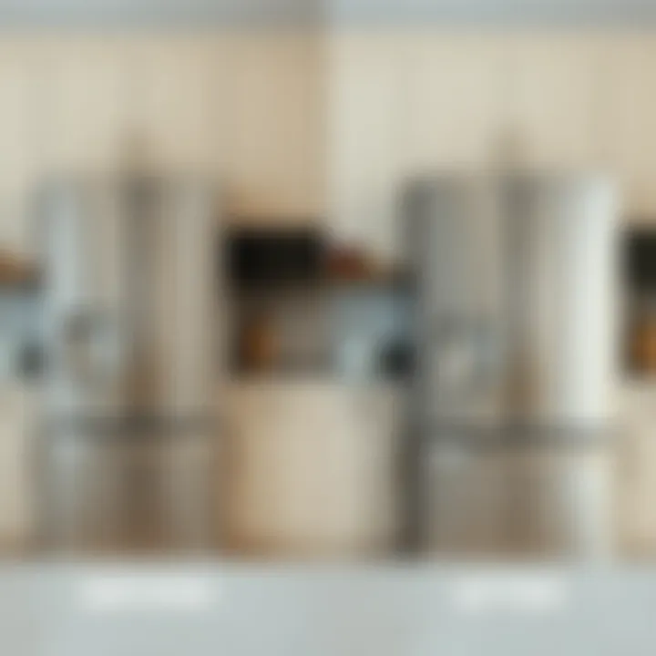 Before and after comparison of a refrigerator with and without contact paper