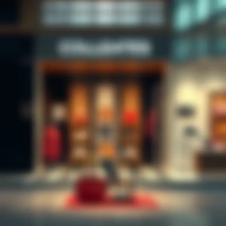 A visually appealing storefront featuring coordinated footwear and handbag collections