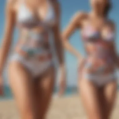 Trends in Swimsuit Bottom Wrap Fashion Fashion-forward individuals showcasing trendy swimsuit wraps